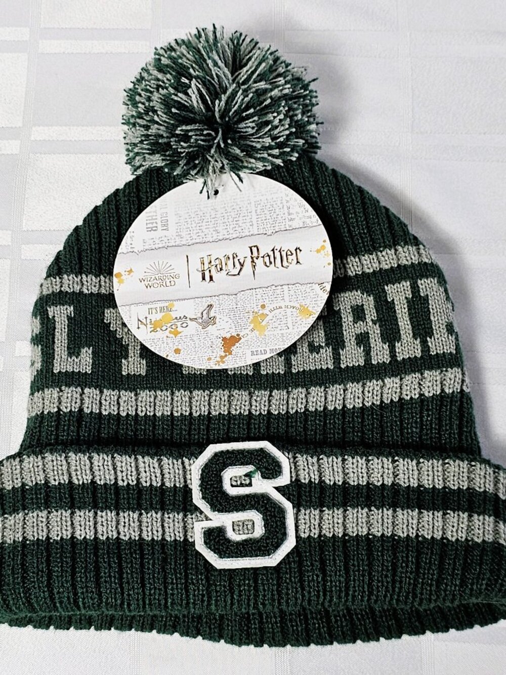 HARRY POTTER SLYTHERIN HAT NWT NEW POP CULTURE FAN WEAR MOVIE BOOK GREEN